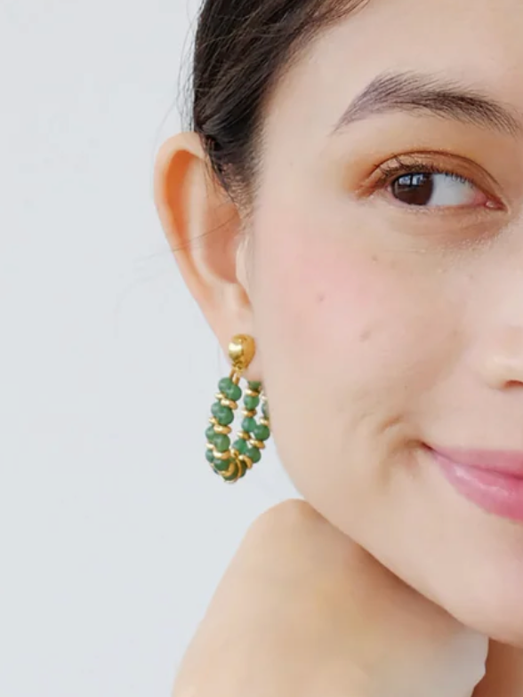 Kella Detachable Earrings in Jade