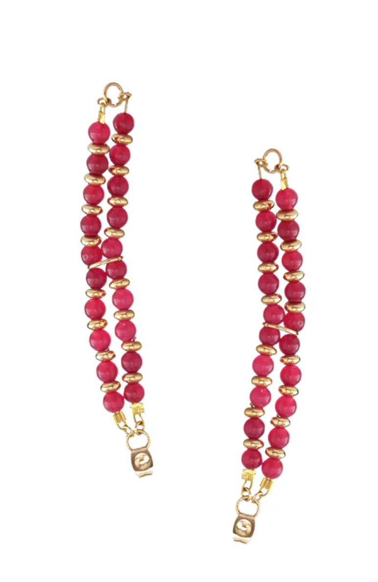 Kella Detachable Earrings in Red Agate