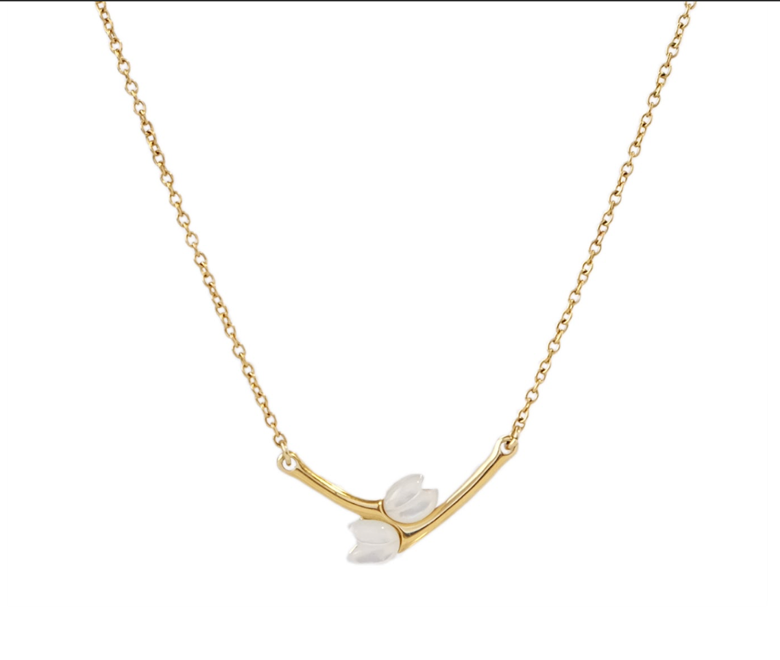 Jasmine Twin Necklace 15"
