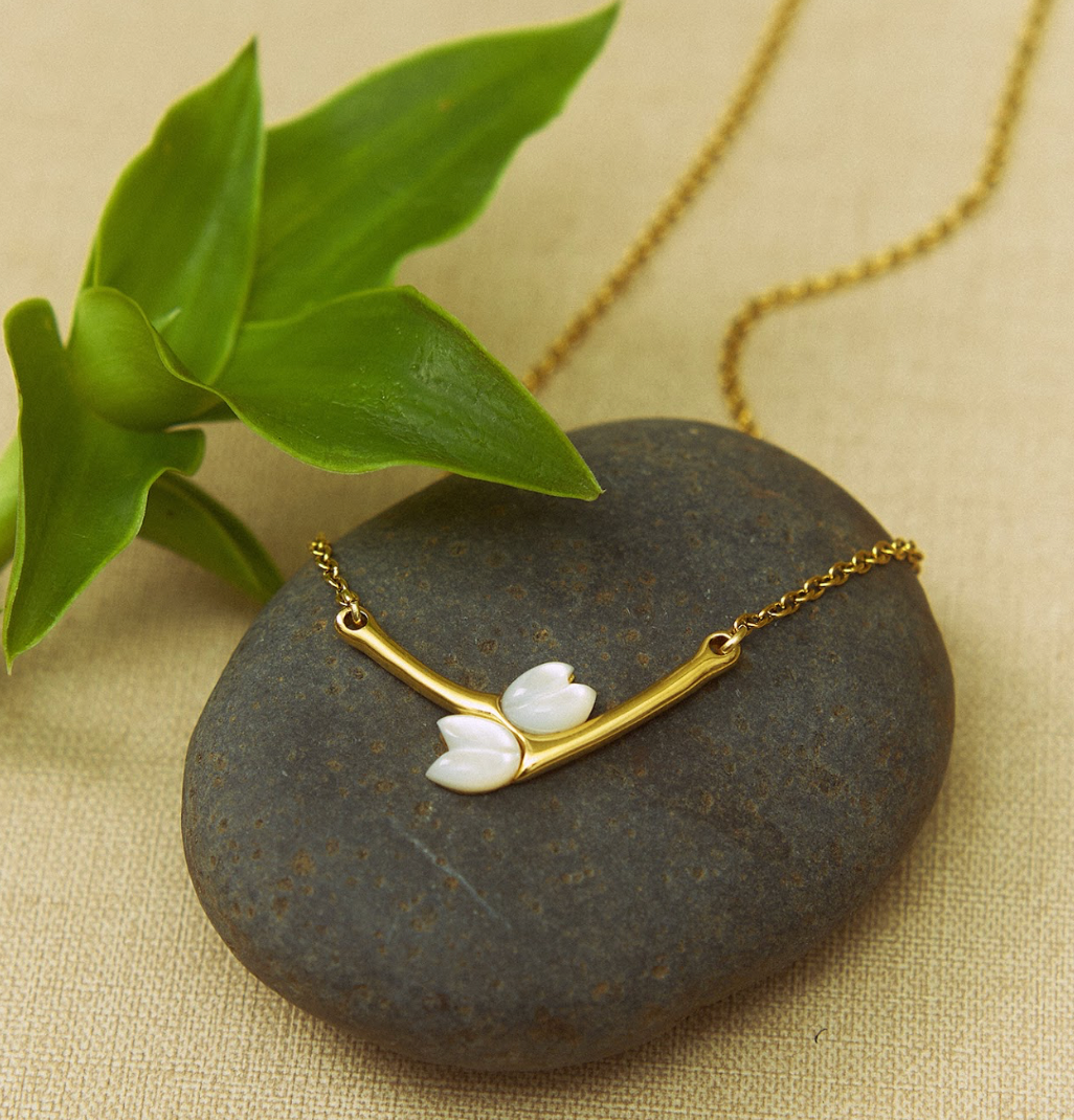 Jasmine Twin Necklace 15"