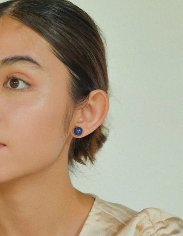 Lia Detachable Earrings in Lapis Lazuli
