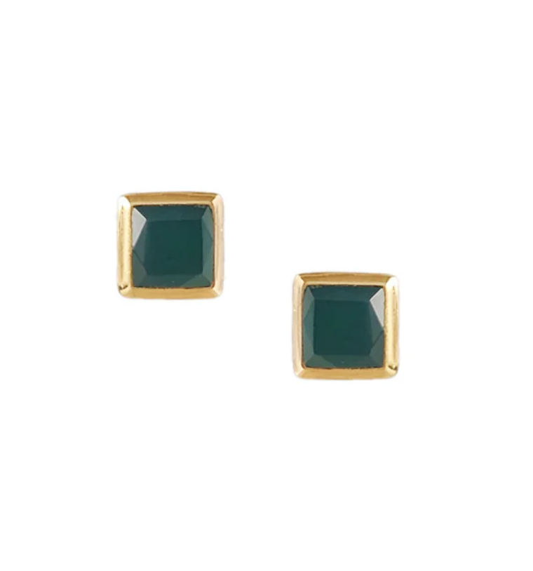 Quad Stud in Emerald