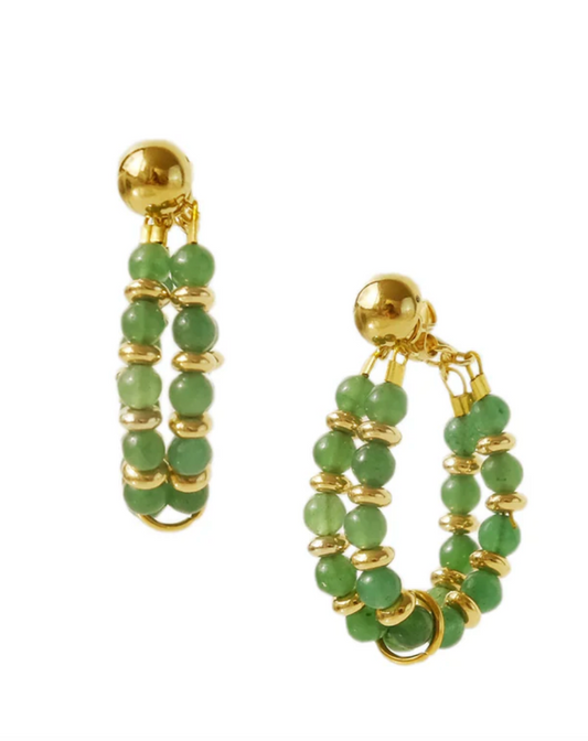 Kella Detachable Earrings in Jade