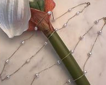 Rice Pearl Station Necklace