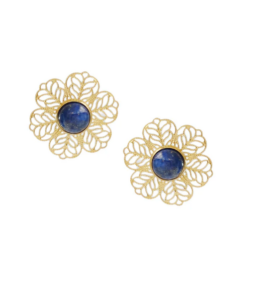 Lia Detachable Earrings in Lapis Lazuli